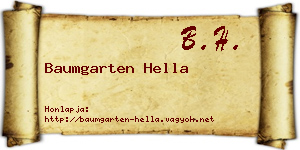Baumgarten Hella névjegykártya